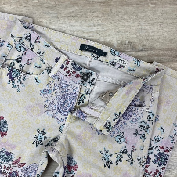 Level 99 Janice Ultra Skinny Jeans Floral Paisley Print Krypton Grey Wash - Picture 8 of 11